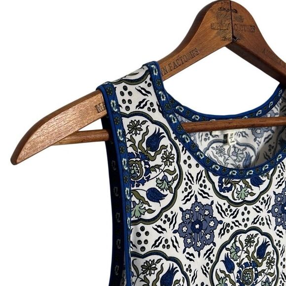 Max Studio Floral Sleeveless Sheath Dress Blue White Size XS - Picture 5 of 9